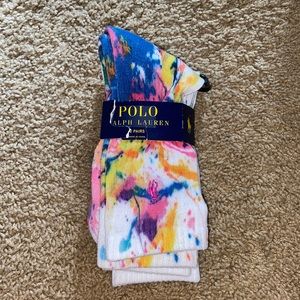 2 pair multi colored Ralph Lauren socks